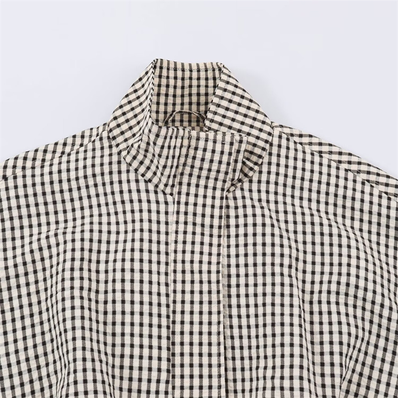Veste pour femme 2026 Nouvelle collection automne à manches longues, coupe ample, à carreaux, décontractée, élégante, chic, originale, oversize, vêtement d'extérieur pour femme