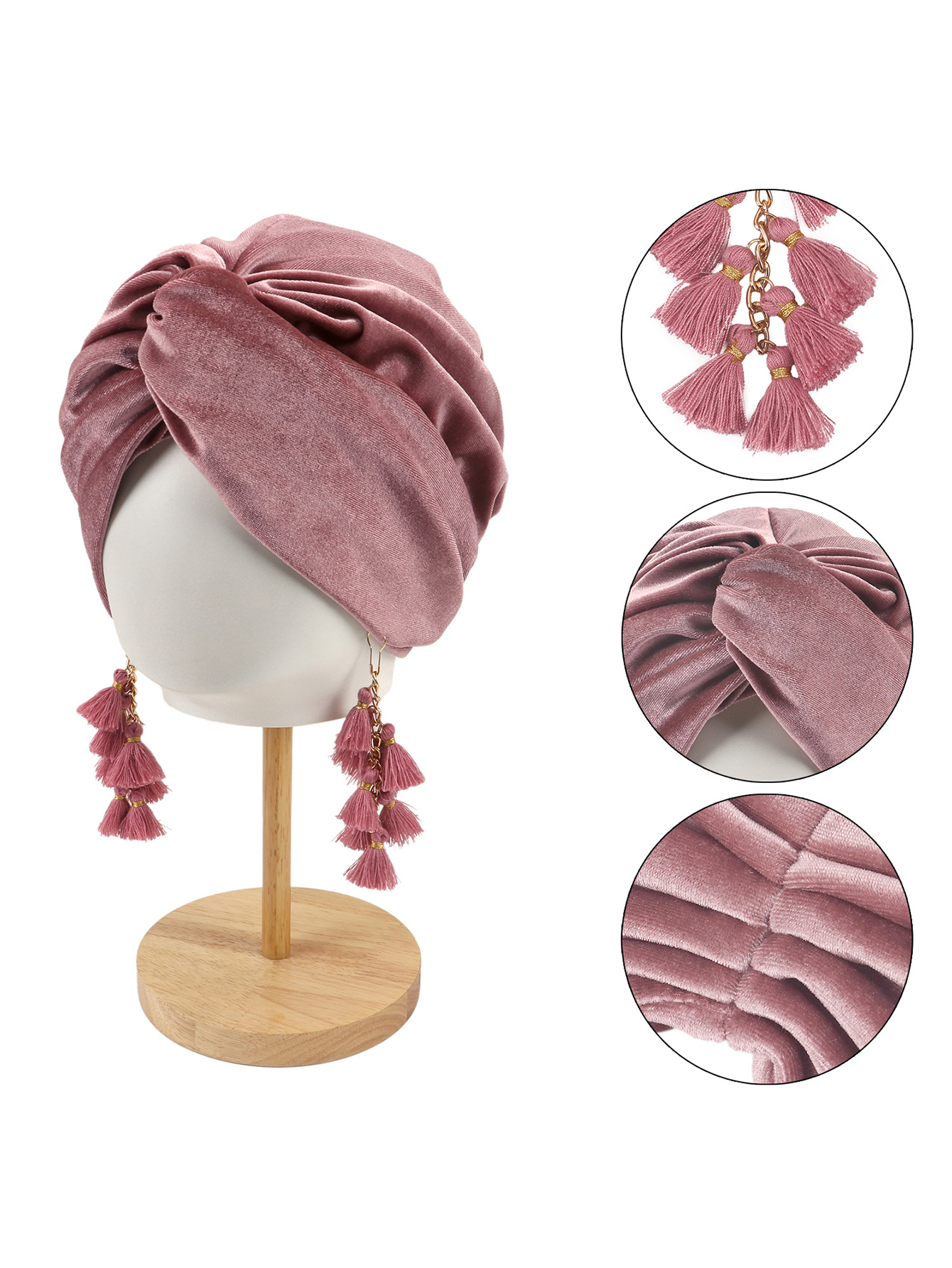 Printemps nouveau foulard pour femmes chapeau rétro mode frange chapeau Boho croix chapeau