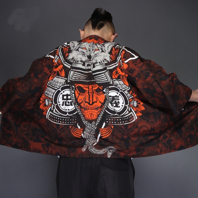 Yukata japonais pour hommes, kimono traditionnel, costume de samouraï, Haori, streetwear masculin, kimono japonais, streetwear japonais KK2030
