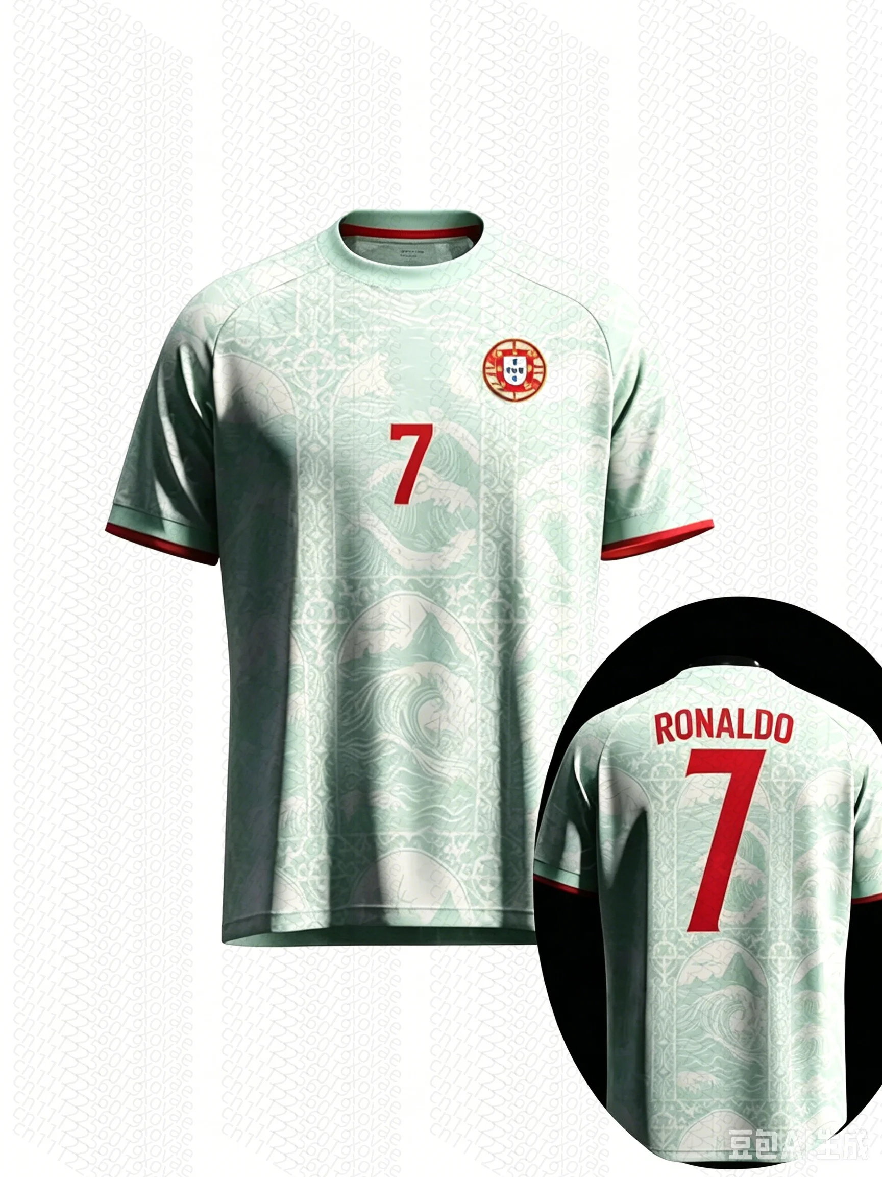 Maillot de football pour homme 2026 Legendary No.7, imprimé 3D motif antique, respirant, léger, pour entraînement extérieur, tee-shirt d'été pour supporter