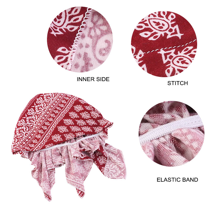 Femmes imprimé musulman Turban pré-cravate Style Cancer chimio chapeau bonnet écharpe Turban tête enveloppement casquette chapeaux dame cheveux accessoires