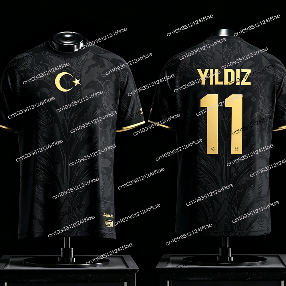 Nouveau maillot de football turc pour homme 2026, décontracté et à séchage rapide, idéal pour les sports de plein air, grande taille, col rond, manches courtes