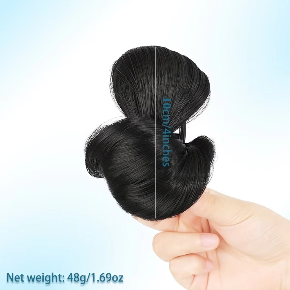 Chignon synthétique élégant à clipser, aspect naturel, texture volumineuse, extension de cheveux pour chignon bas.