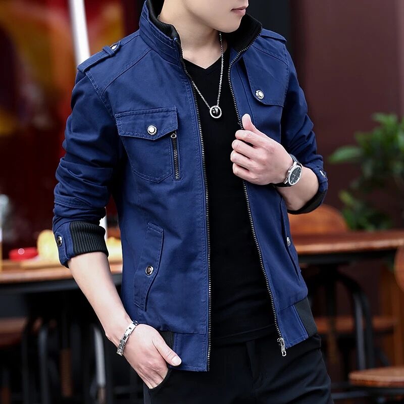 Vestes cargo pour hommes nouvelle mode bombardier vêtements pour hommes simple style britannique chaud coupe-vent veste et manteau veste de baseball mâle