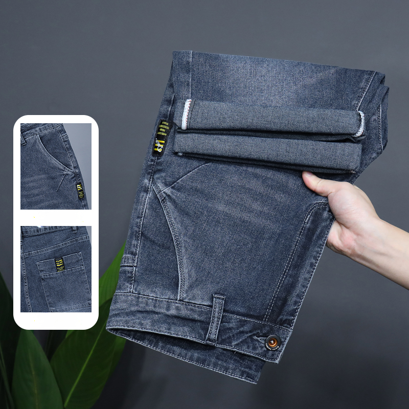 Short en Denim droit et décontracté pour hommes, Simple, couleur unie, Slim, confortable, respirant, Bermuda, pantalon court, été