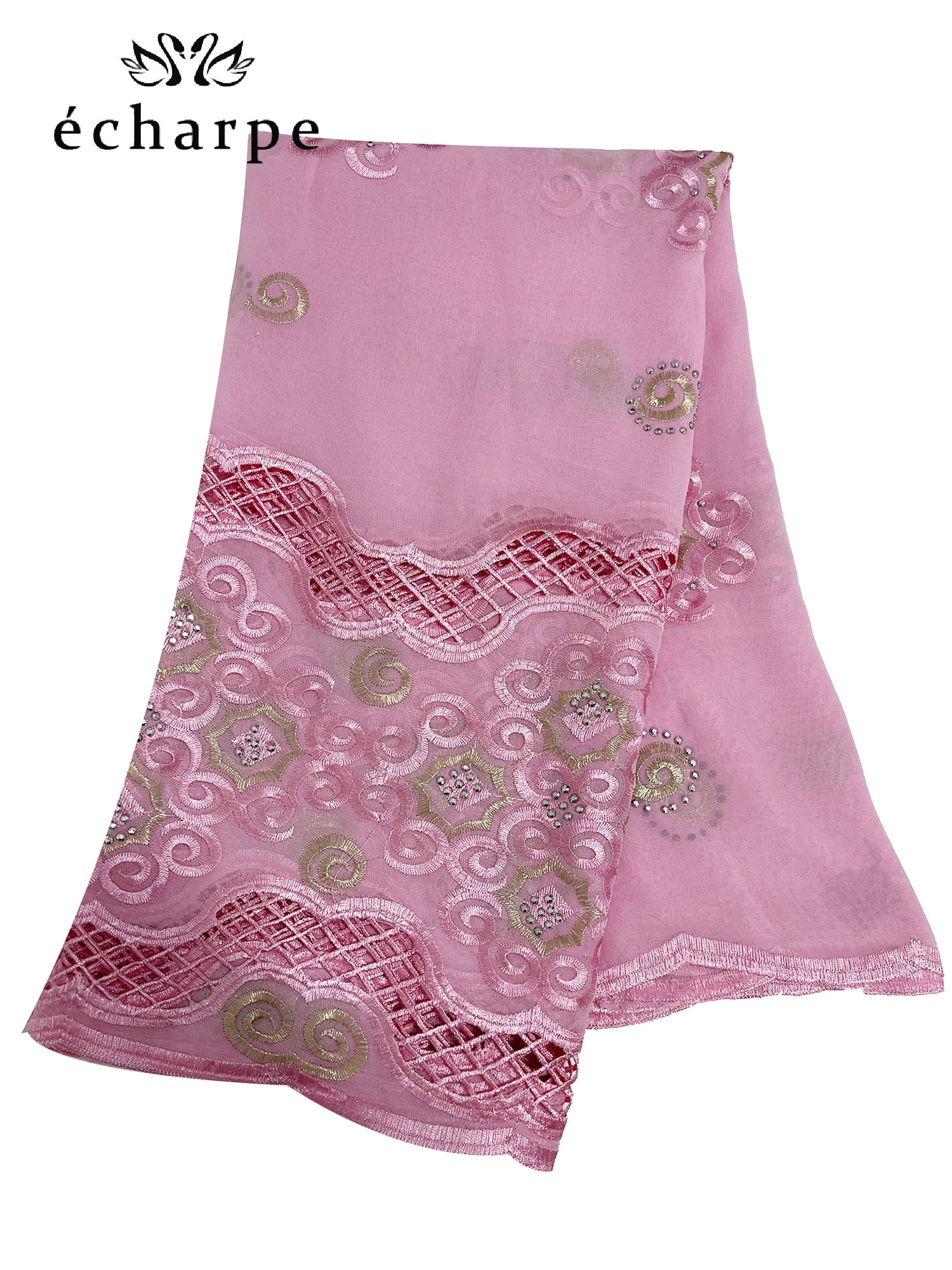 Écharpe Brodée en Coton pour Sauna Musulman Africain, Hijab de Ramadan Islamique, Châle de Prière de Dubaï, Nouveau Style