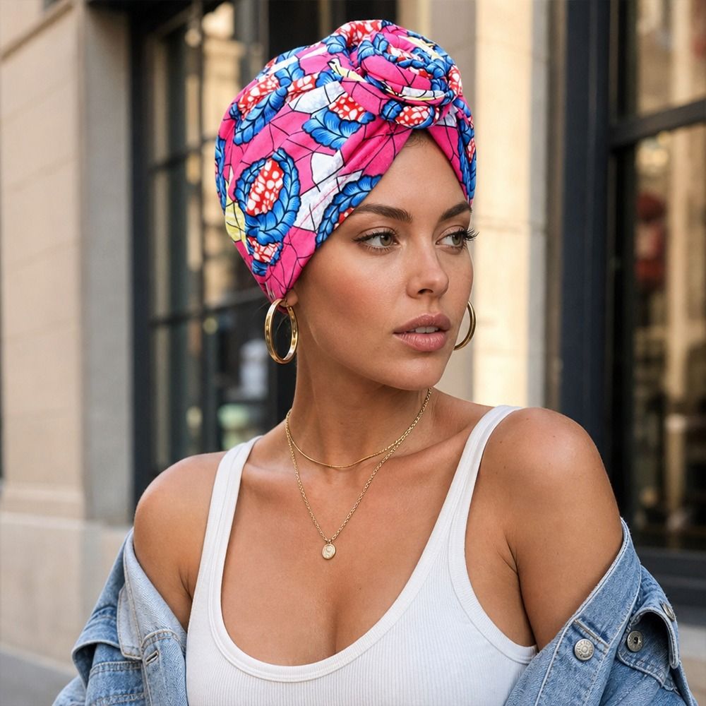 Nouveaux bonnets hijab à imprimé africain, style noué, turban plissé torsadé, chapeau respirant, couvre-chef chimio, couvre-tête pour femmes
