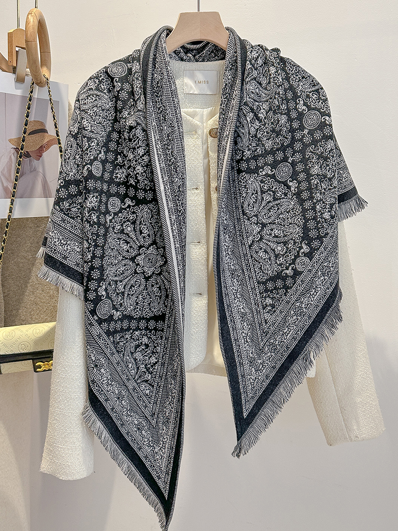 Châle en cachemire imprimé Paisley pour femmes, Imitation Pashmina, écharpe douce et chaude, couverture d'hiver à la mode, Design féminin, Bufanda