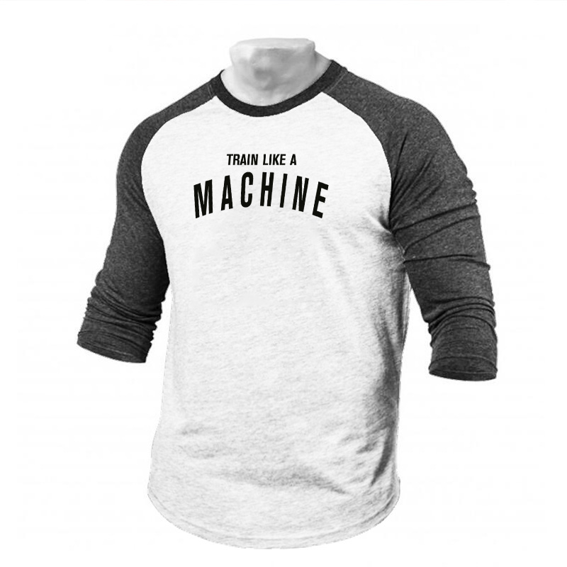 T-Shirt manches 3/4 à col rond pour homme, vêtement de sport confortable et décontracté, à la mode, collection automne