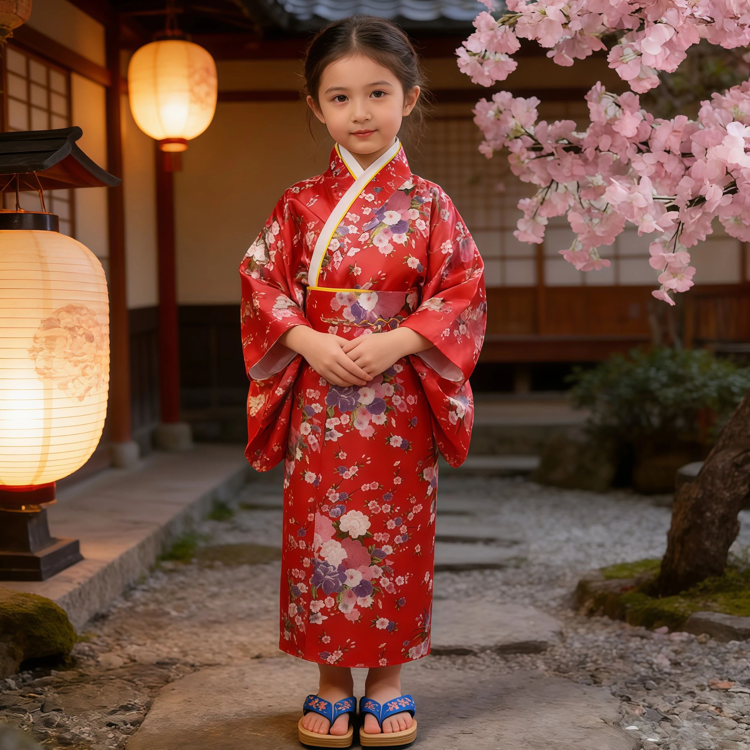 Robe Yukata à imprimé Sakura, ensemble de kimono japonais, peignoir pour filles, cosplay, spectacles scolaires, costume traditionnel Haori, costume de vacances