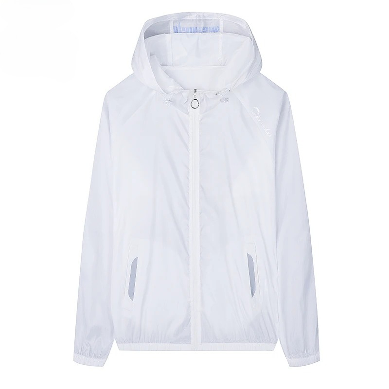 Summer Sun Protection Clothing Mens Casual Lightweight Ice Silk UV Protective Hooded Windbreaker Jacket Hiking Fishing Skin Coat