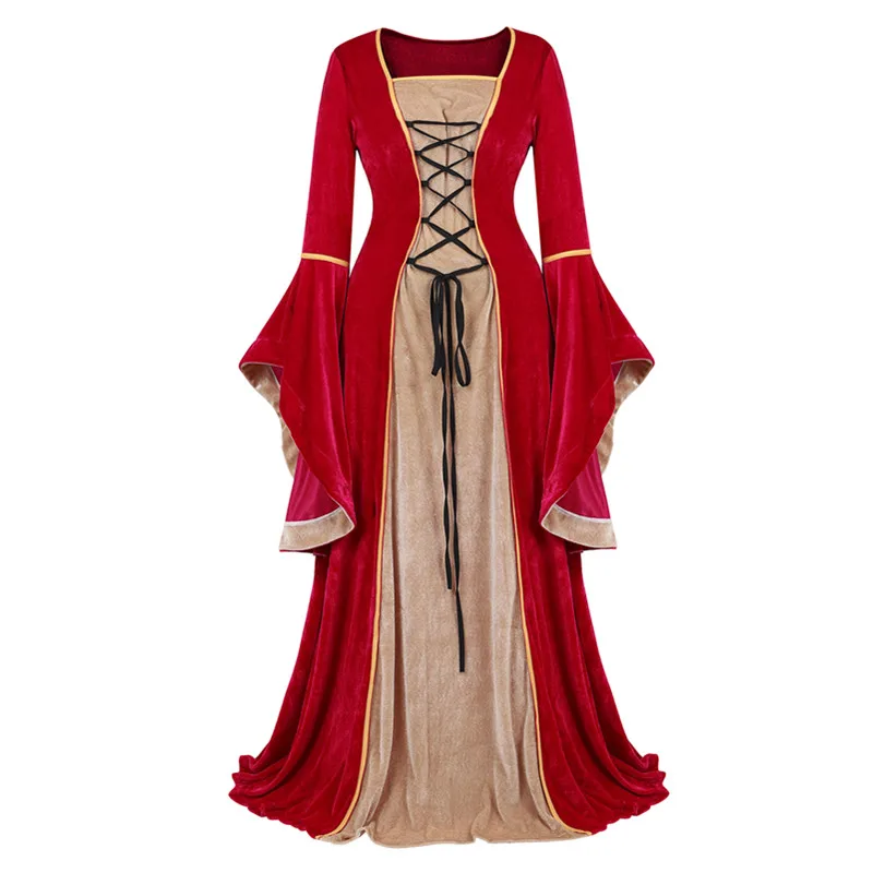Robe de Soirée de Luxe en Velours pour Femme, Tenue Indienne, Médiévale, Raidie, Personnalisée, Cosplay, Rétro, Fantaisie, Longue, 5XL