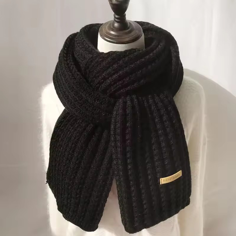 Écharpe chaude en cachemire tricoté à câble épais, foulard d'hiver Long et épais pour femmes et hommes, écharpe chaude pour voyage et bureau