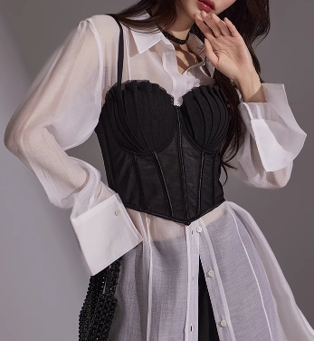 Mode coréenne maille été mode arête de poisson camis Corset mince Hotsweet débardeur femmes doux haut court