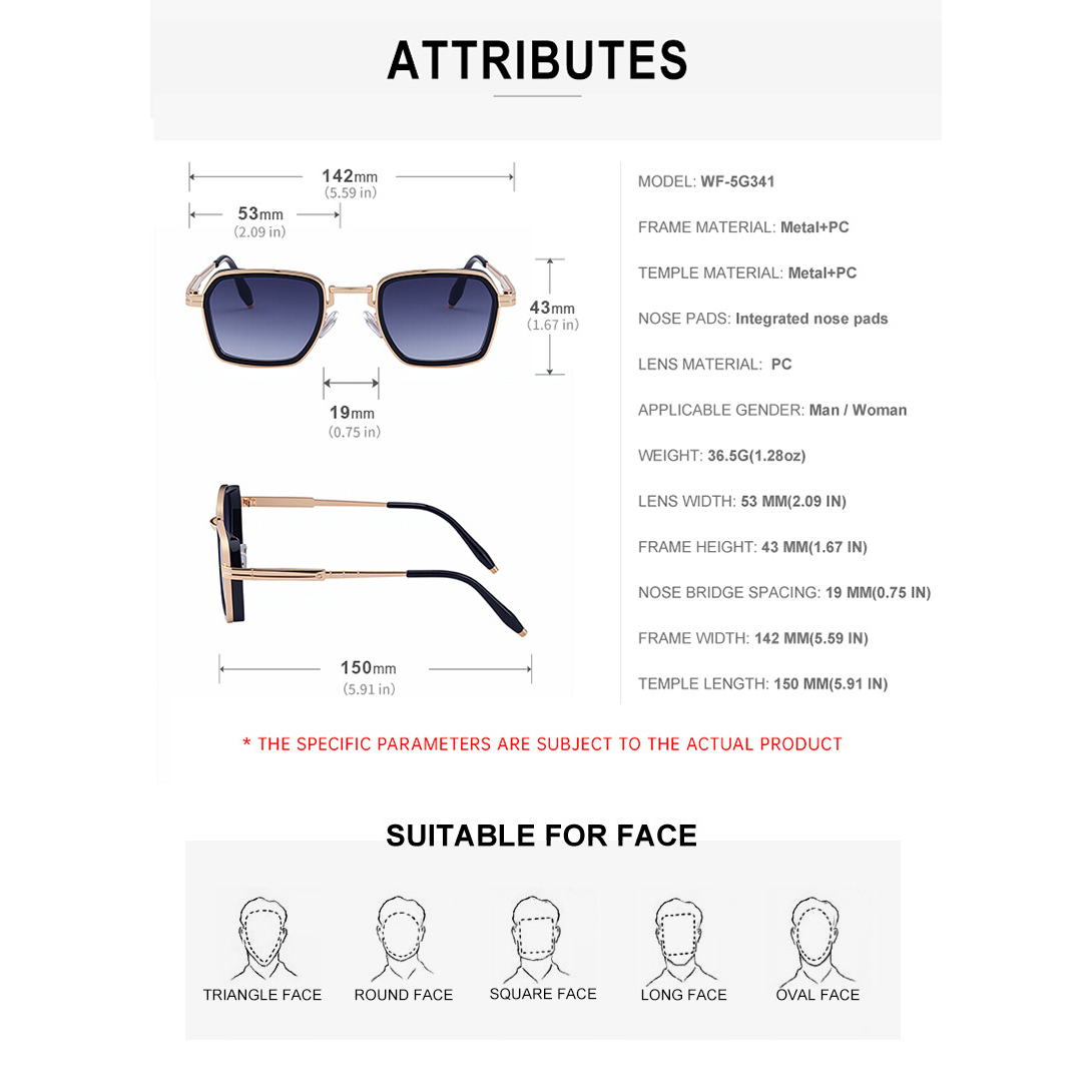 Lunettes de soleil tendance européennes et américaines pour hommes, branches métalliques rétro, Style Punk, haut de gamme, UV400, nouvelle collection 2025