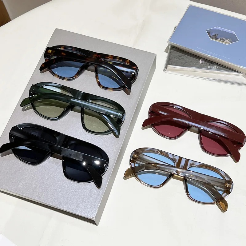 Nouvelles lunettes de soleil ovales à dégradé léopard pour femmes, lunettes de soleil vintage élégantes pour hommes, lunettes de soleil d'extérieur UV400, verres noirs