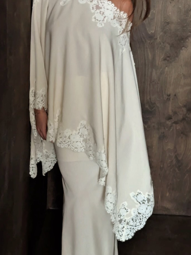 Ensemble chic chemise et jupe longue sirène taille haute en satin avec patchwork de dentelle pour femme – Tenue de soirée élégante printemps 2026