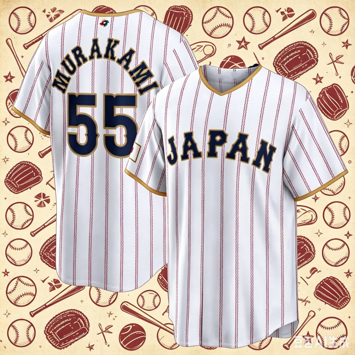Nouveau Maillot de Baseball Japonais 2026 Ohtani 16 Blanc à Rayures pour Homme, Version Fan WBC, Manches Courtes, Vêtement de Sport
