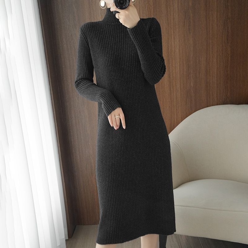 Robe pull maxi esthétique décontractée pour femmes, robes longues vintage, blanc, mode coréenne, hiver