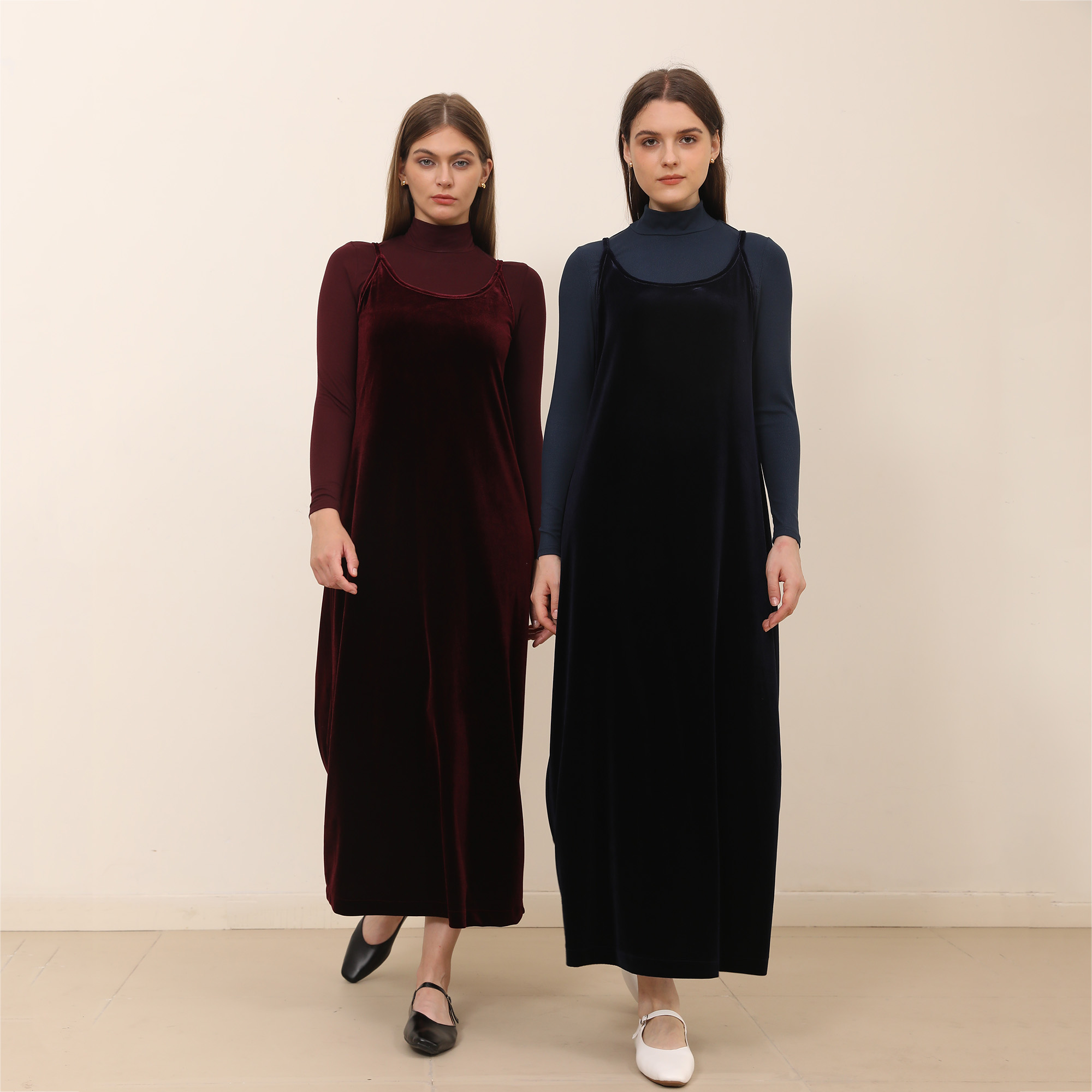 I-2025-Robe cardigan et bretelles en velours pour femme, vêtements élégants pour femme, lit en deau, chemise modale personnalisée, trois couleurs, automne et hiver
