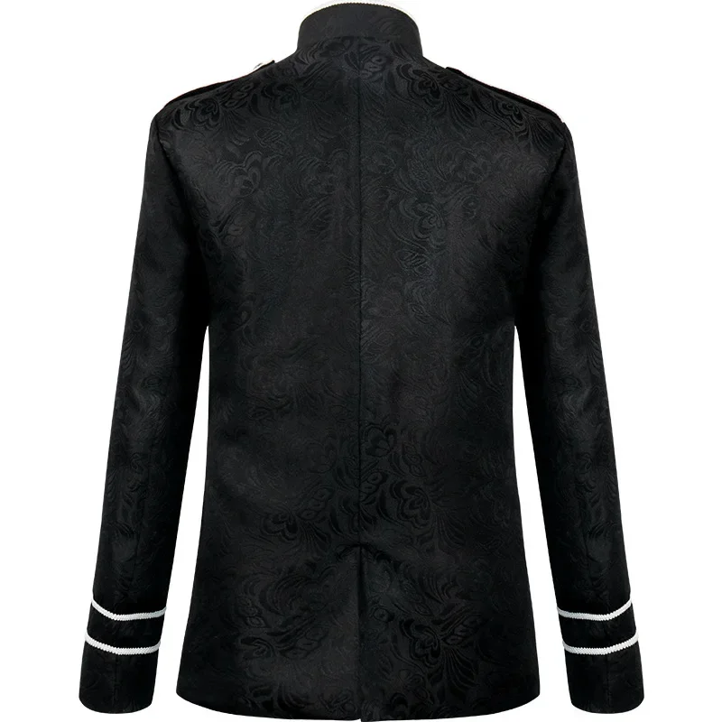 Costume de la Renaissance médiévale pour hommes, manteau court à simple boutonnage, Blazer militaire gothique, uniforme victorien Steampunk, 2025