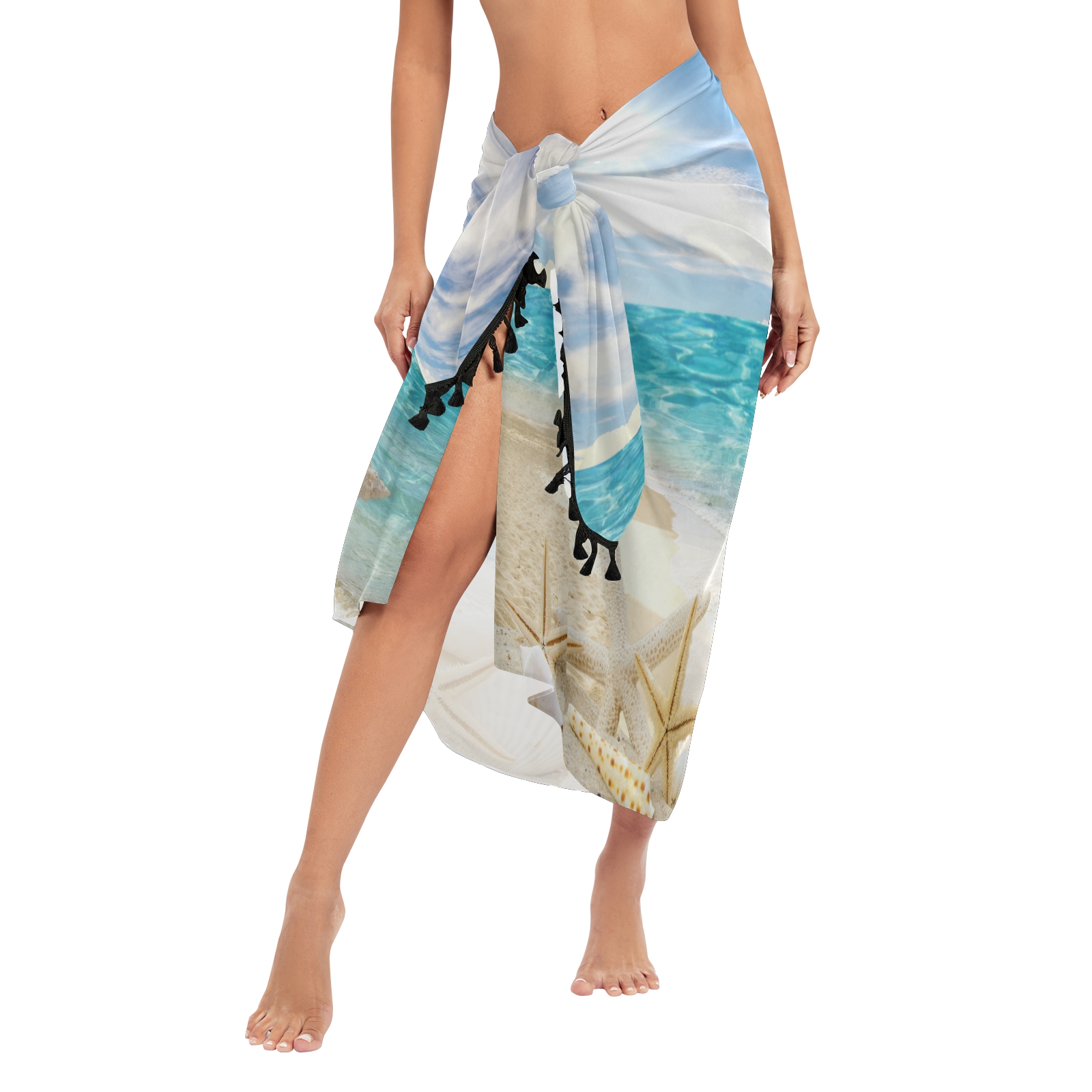 Robe de plage en mousseline de soie pour femmes, paréo, écharpe, Kaftan, Sarong, design personnalisé