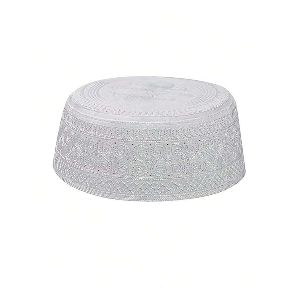 Chapeau rond brodé pour hommes musulmans, Kufi respirant décontracté pour tous les jours, couvre-chef islamique polyvalent et tendance