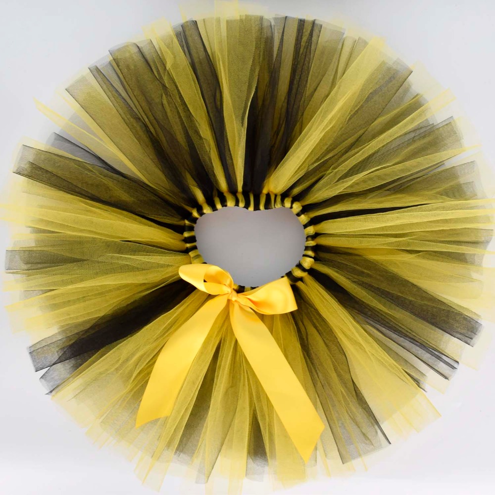 Jupe Tutu moelleuse jaune et noire, pour fête d'anniversaire, spectacle scolaire de danse, Costume de licorne d'halloween