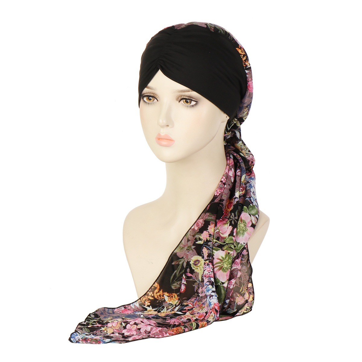 2026 nouveau printemps cheveux couverture casquette avec mousseline de soie Hijab musulman Turban chapeau femmes chimio casquette foulard enveloppes africain Beanie chapeaux