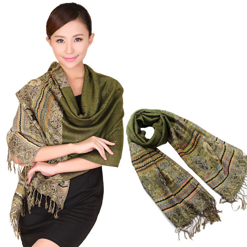 Nouvelle mode couleur bordeaux chinois femmes Pashmina Hijab Chal automne hiver offre spéciale foulards châle gland Bufanda 011506