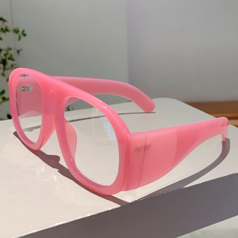 Monture de lunettes anti-lumière bleue vintage oversize rose et rouge pour femme – Nouvelle mode, lunettes d'ordinateur décontractées pour dames