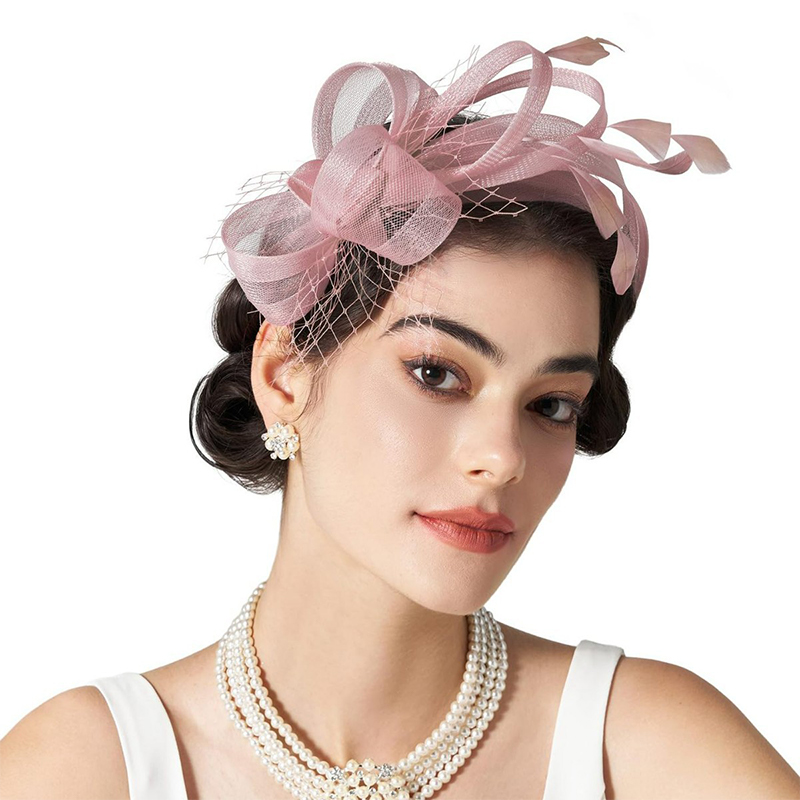 Bandeau de sauna à plumes pour la mariée, Fascinateur floral rétro, grande pince à cheveux pour cocktail, fête de mariage, décoration de chapeau pour patients, vêtements de sauna pour dames