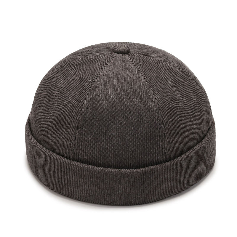 Mowen's bonnet en velours côtelé Version coréenne chapeau de rue bonnet Melon peau casquettes mode polyvalent réglable Guppi Hip Hop chapeau