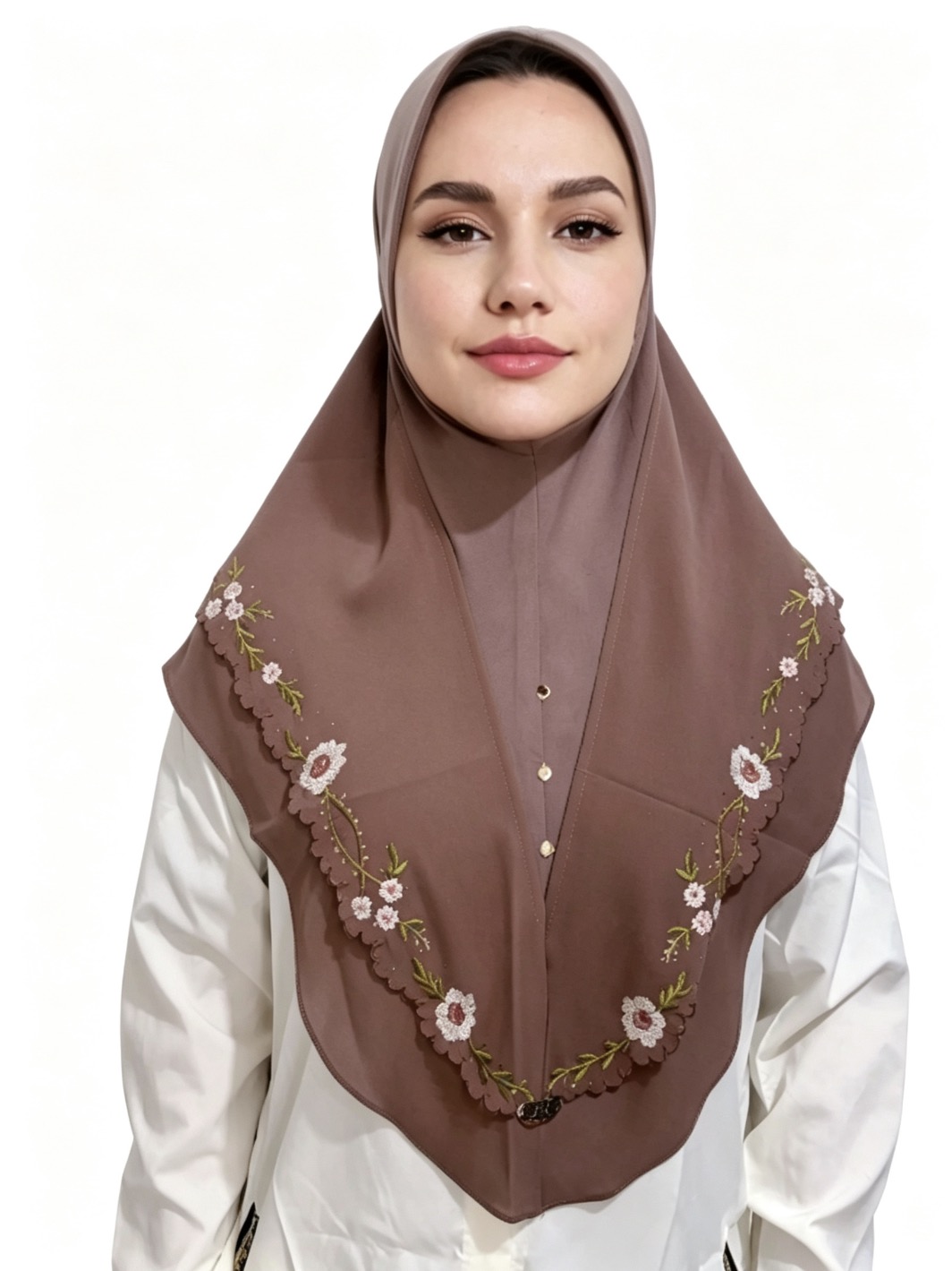Hijab musulman pour femmes, turban musulman, écharpe arabe, broderie florale, directement instantané, Ramadan, prière islamique Shayla tiens imar
