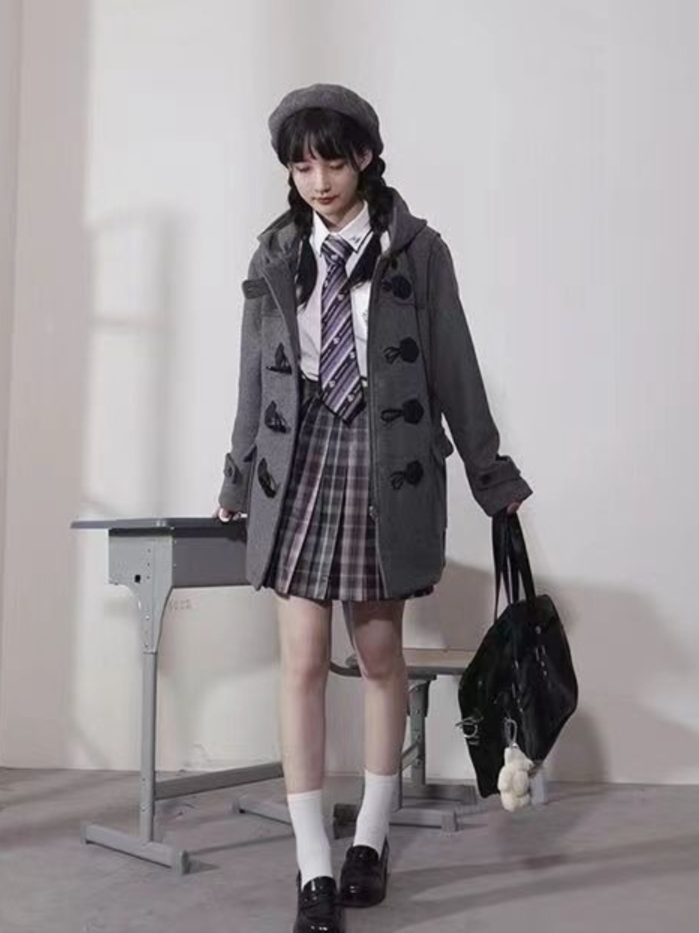 Manteau japonais à manches longues pour femmes, doux et décontracté, veste à Double boutonnage, Style Preppy Jk Harajuku, vêtements d'automne pour filles, 2025