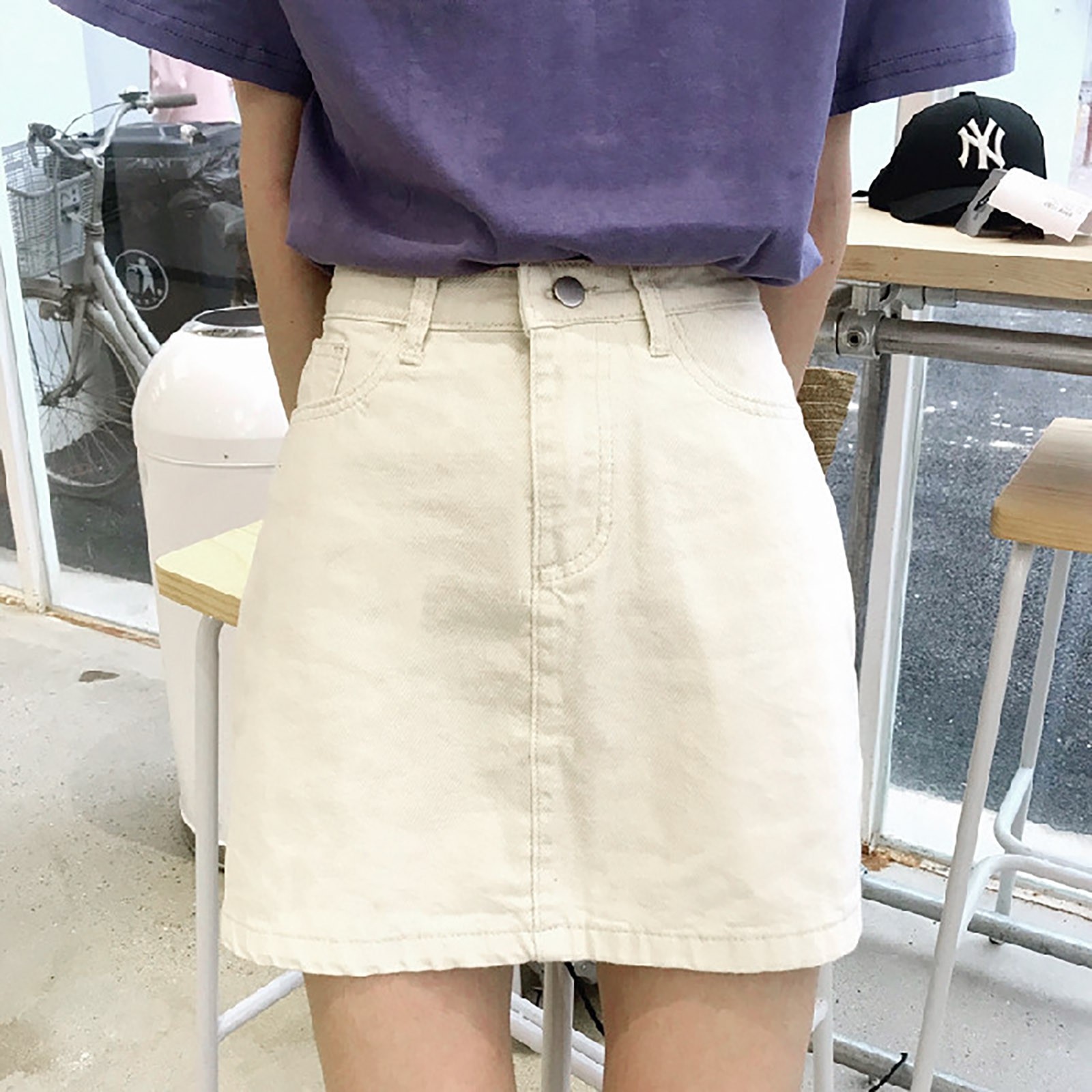 Femmes jupe en jean été taille haute décontractée a-ligne Mini jupes Streetwear Faldas Mujer mode coréenne jupe en jean courte rsi