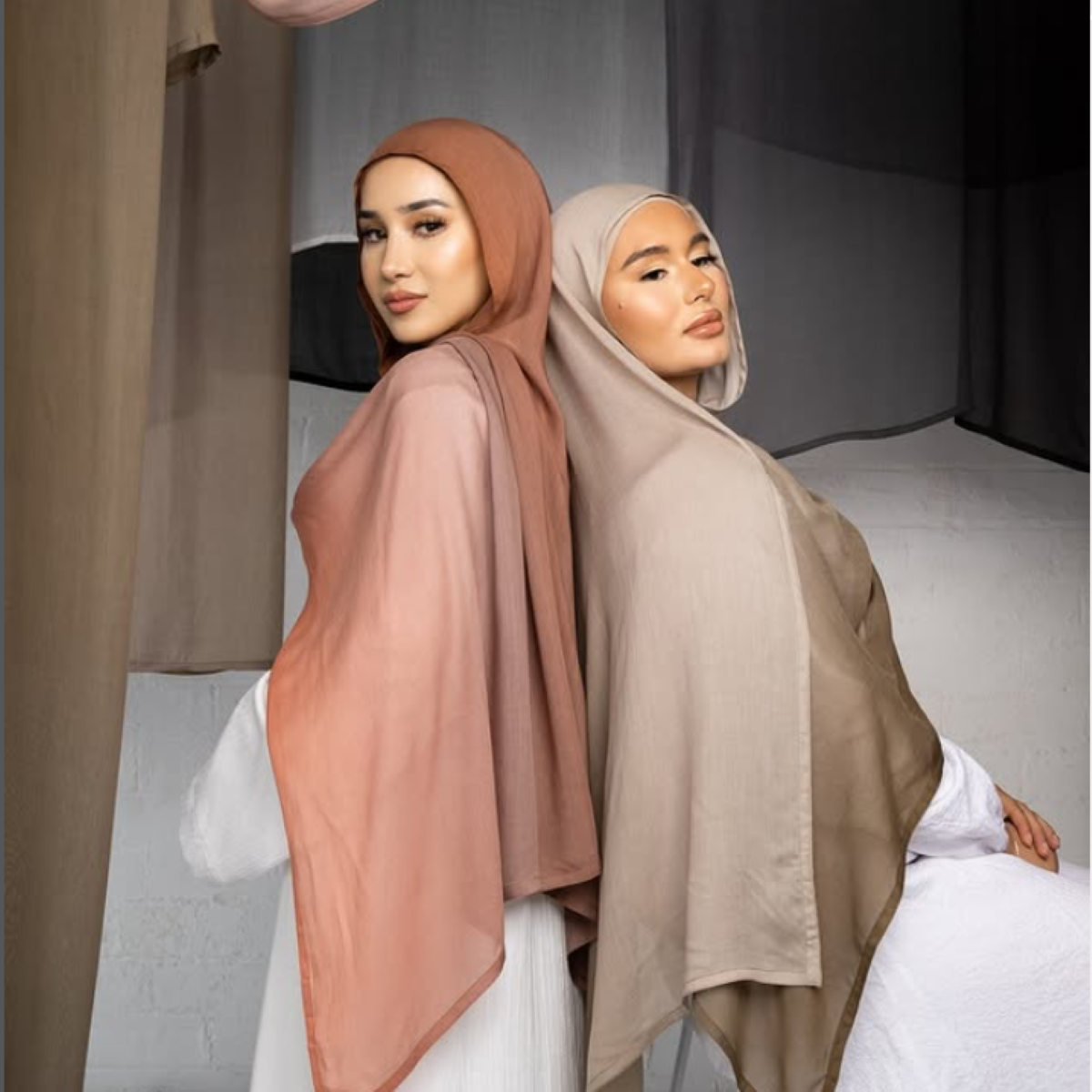 Voile Hijab en Rayonne Modale Dégradé Ramadan pour Femmes Musulmanes, Foulard Ombré Premium, Châle et Turban Doux et Tendance