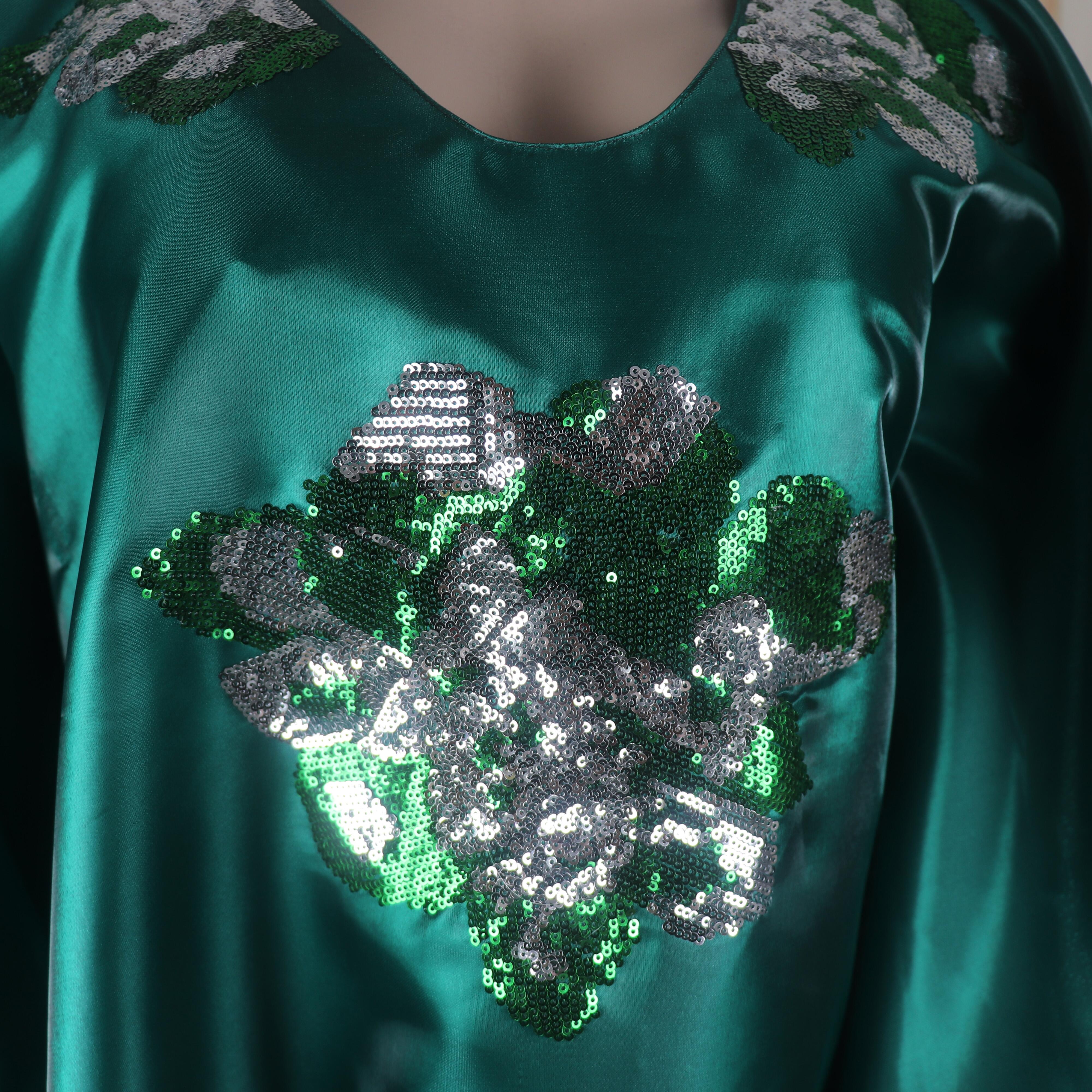 Robes traditionnelles nigérianes élégantes, robe africaine traditionnelle avec décorations en sequins, robe africaine