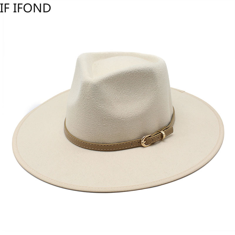 Chapeaux Fedoras en laine pour femmes, kaki, Camel, à large bord, Vintage, robe formelle d'église, chapeaux Jazz à la mode