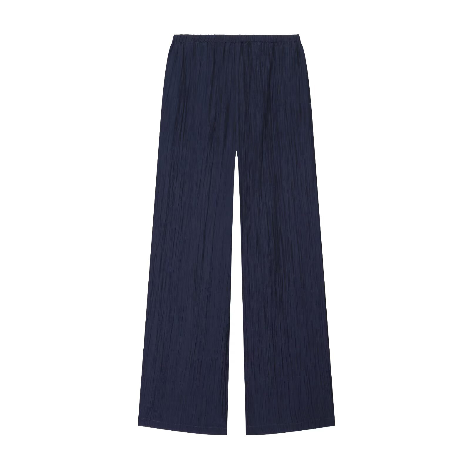 Ensemble veste et pantalon long semi-transparent effet froissé, style européen et américain, nouvelle mode 2026 pour femmes