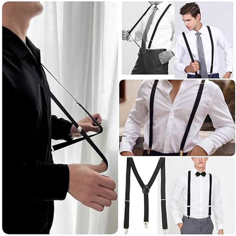 Bretelles pour hommes pantalons vêtements adulte jarretelles homme chemise robe femmes fête de mariage couleurs unies costume jupe avec bretelles sangles
