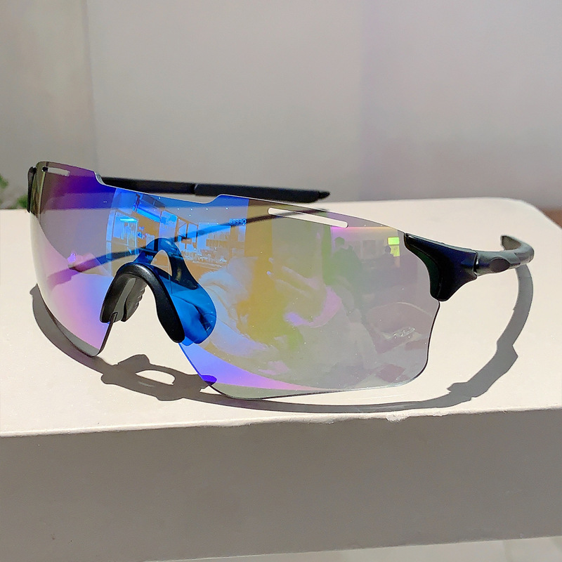 Lunettes de soleil de sport à la mode pour hommes et femmes, pour randonnée, cyclisme, Cool, réfléchissant, miroir, sans bords