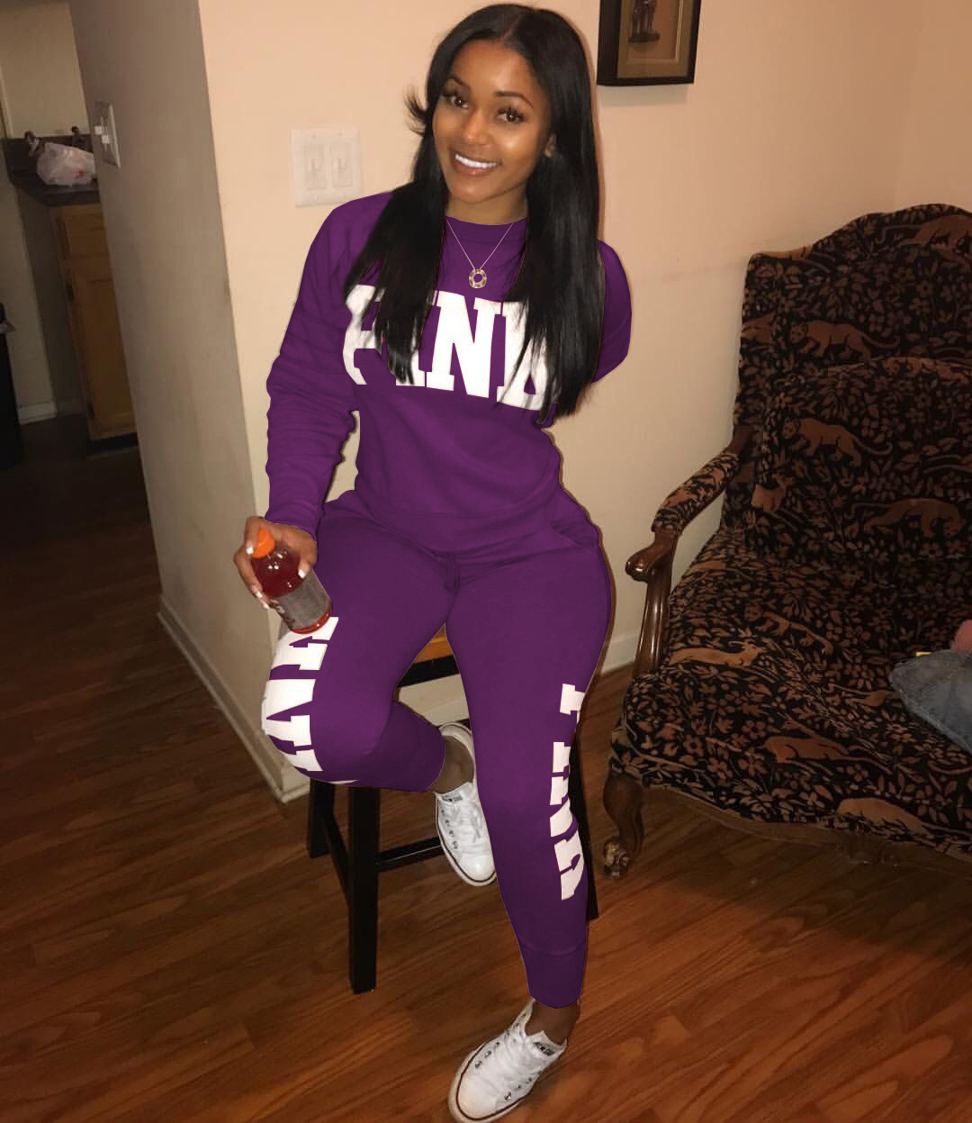 Ensemble de sport deux pièces moulant pour femme, imprimé lettres sexy, séchage rapide, vêtements de fitness confortables avec tableau des tailles