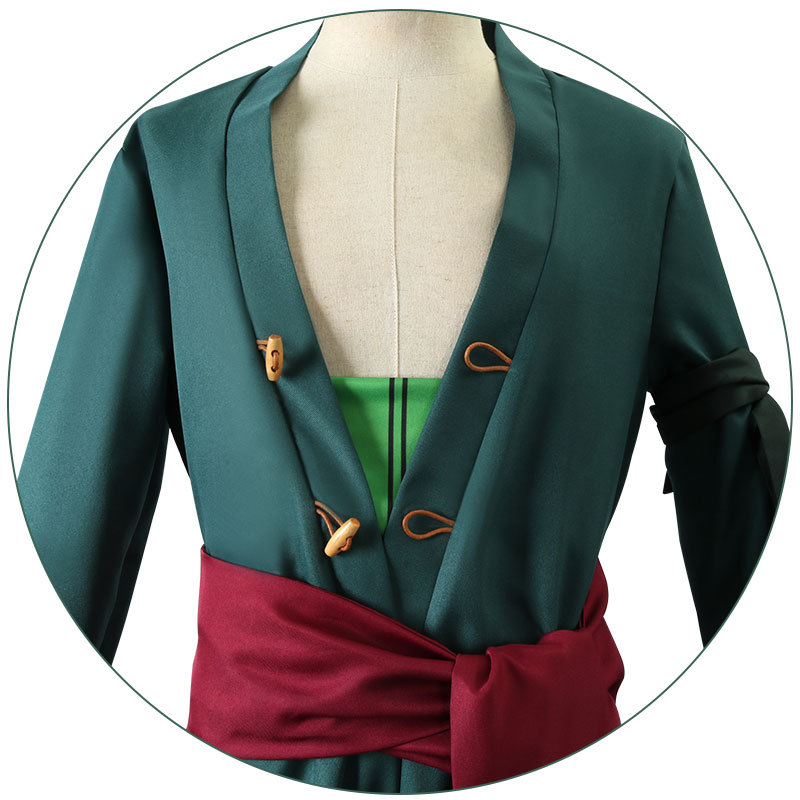 Roronoas Cosplay Costume Anime Kimono Robe Zoro cape uniforme tenues d'halloween avec boucles d'oreilles pour Comic Con