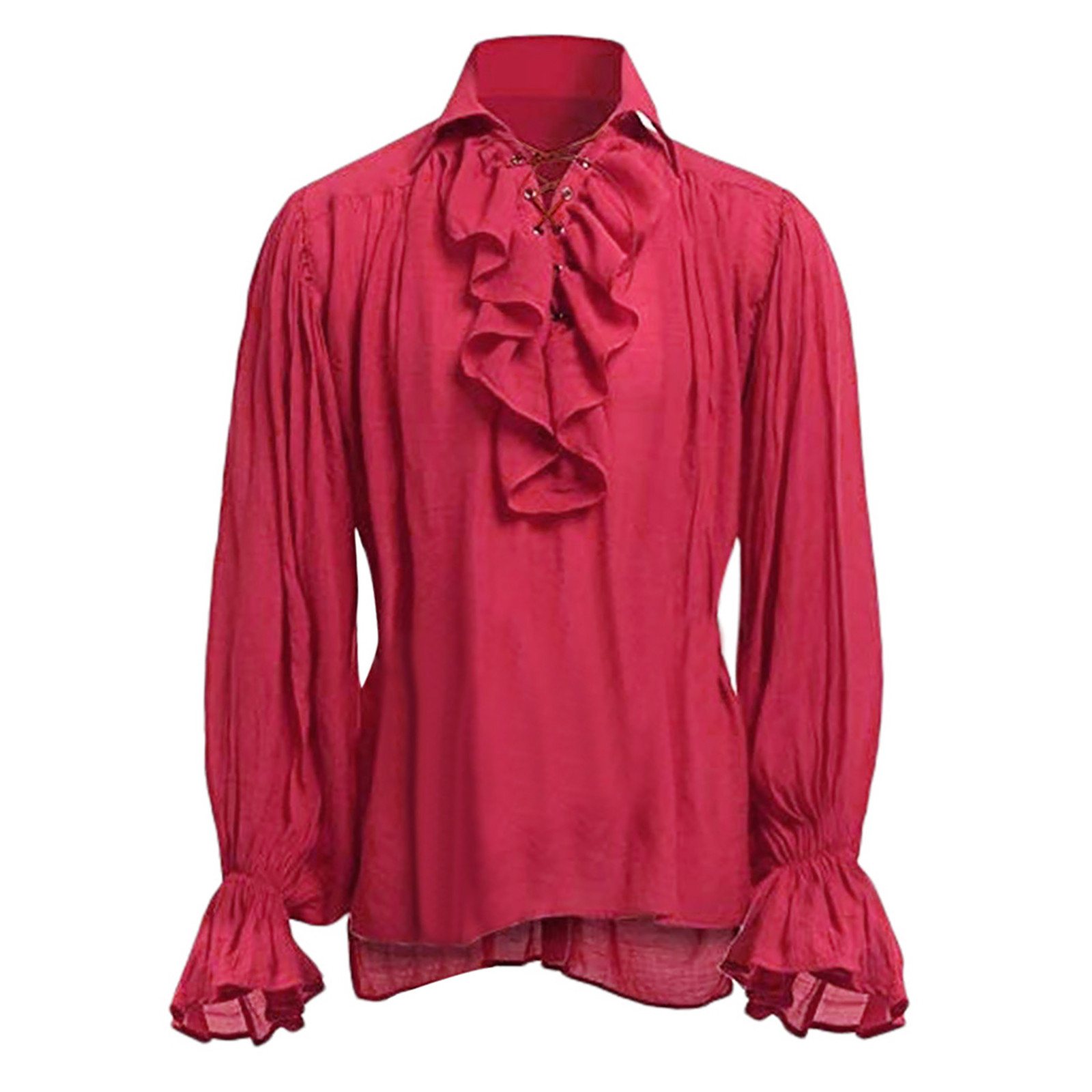 Costumes d'Halloween médiévaux décontracté volants chemises hommes Steampunk Cosplay automne à manches longues chemises gothiques Blouse hommes hauts Blusa