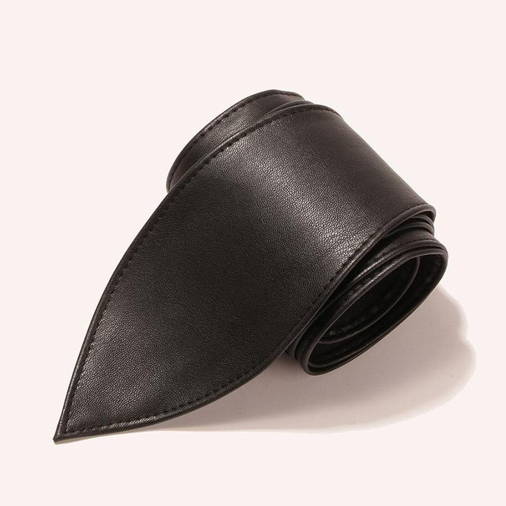 Ceinture Obi large pour femme en cuir PU souple, à nouer, ceinture corset à nouer autour de la taille, ceinture de luxe à nœud pour robes