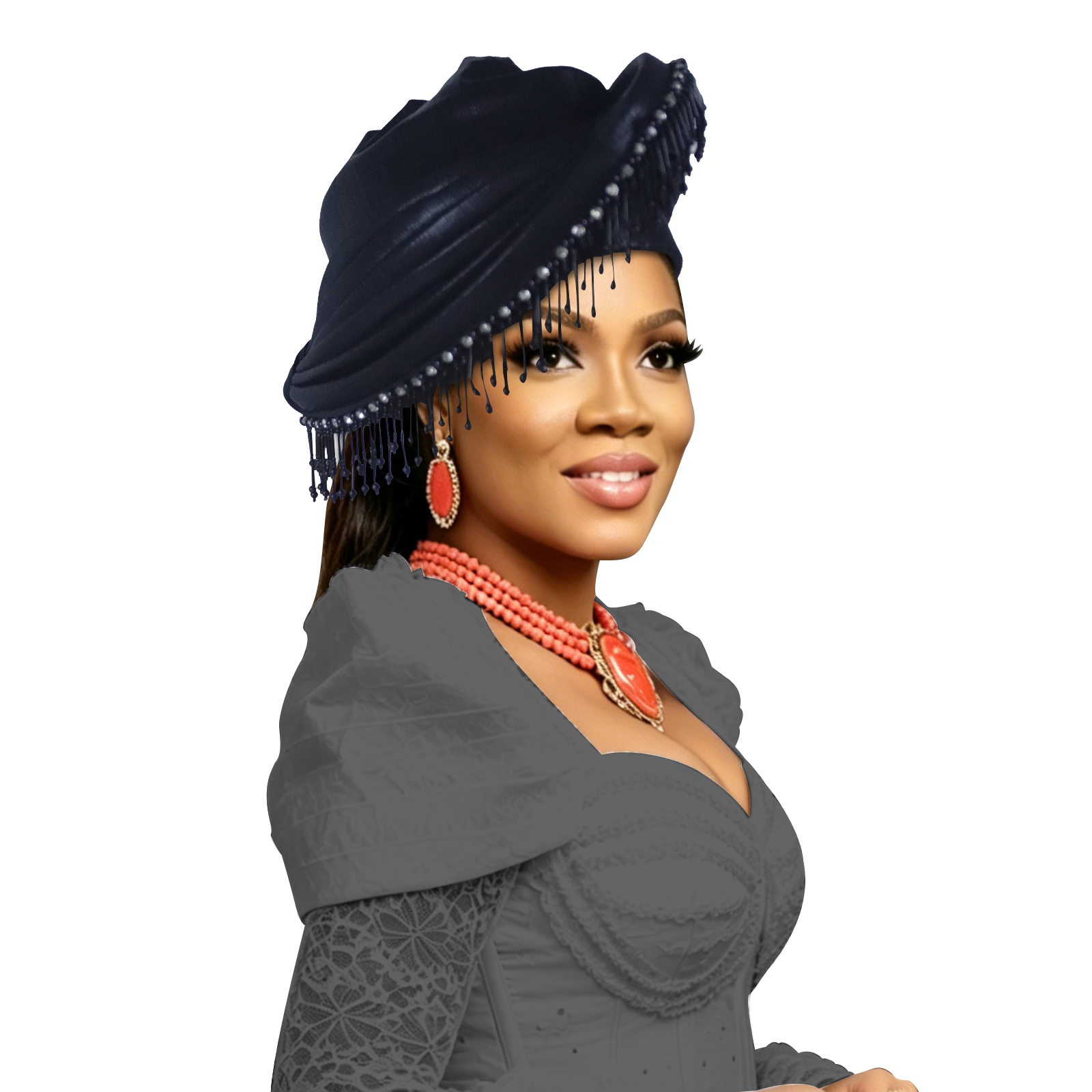 Turban africain préformé pour femme, style Gele, pour l'été et l'automne, idéal pour mariage nigérian et fête