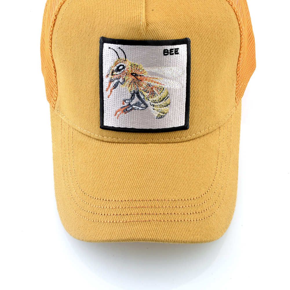 Casquette de Baseball unisexe à la mode avec broderie avec Patch d'abeille, casquette de camionneur Hip Hop pour hommes et femmes, chapeau pare-soleil réglable