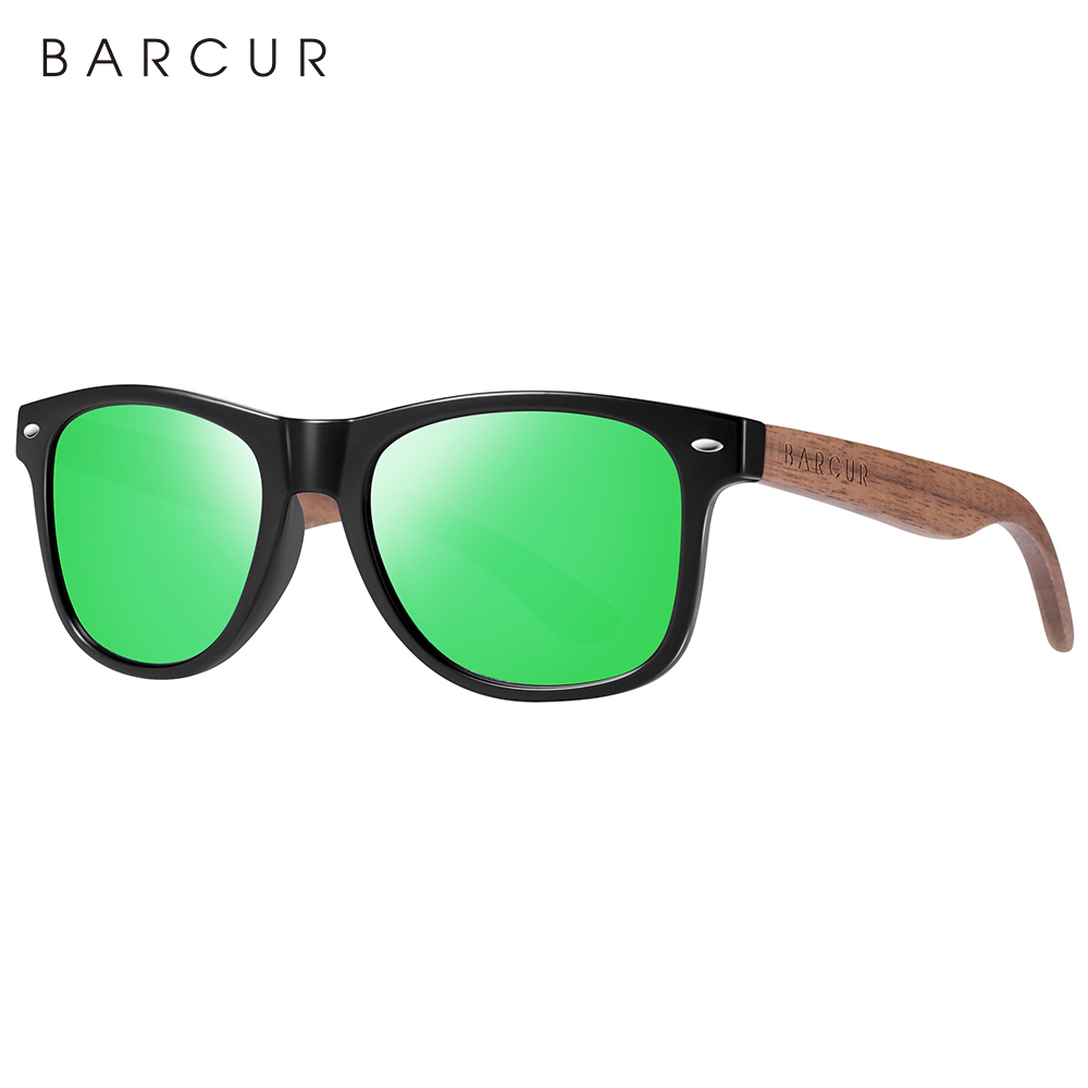 Lunettes de soleil en noyer noir, polarisées en bois, pour hommes, Protection UV400, boîte d'origine en bois