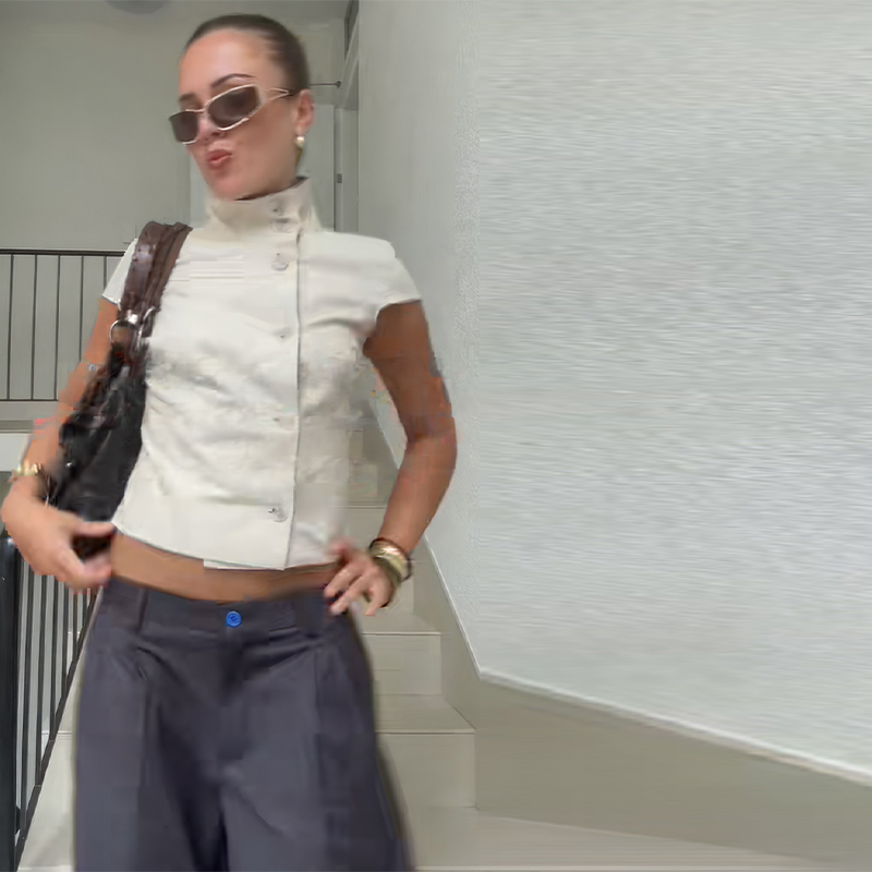 Débardeur uni pour femme, col montant, coupe ajustée, sans manches, style décontracté, Nouveauté Printemps-Été 2026, style urbain